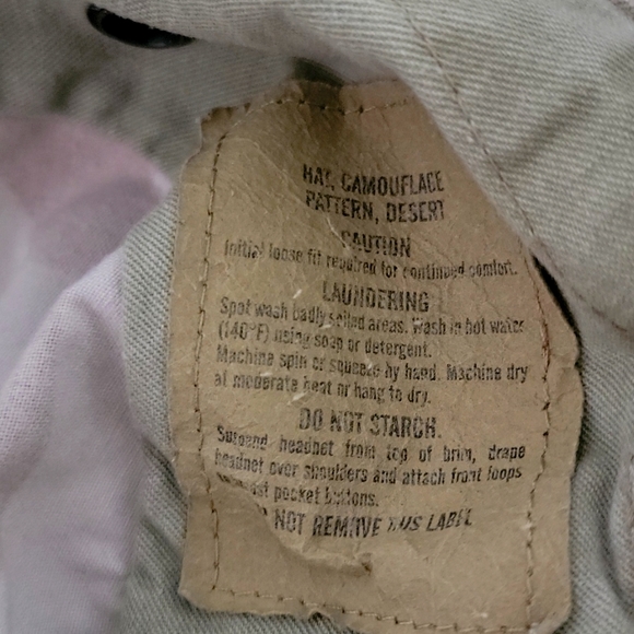 Hat Sun Hot Weather Desert Camouflage, Desert Type 11 Size 7 1/8 - Picture 2 of 4